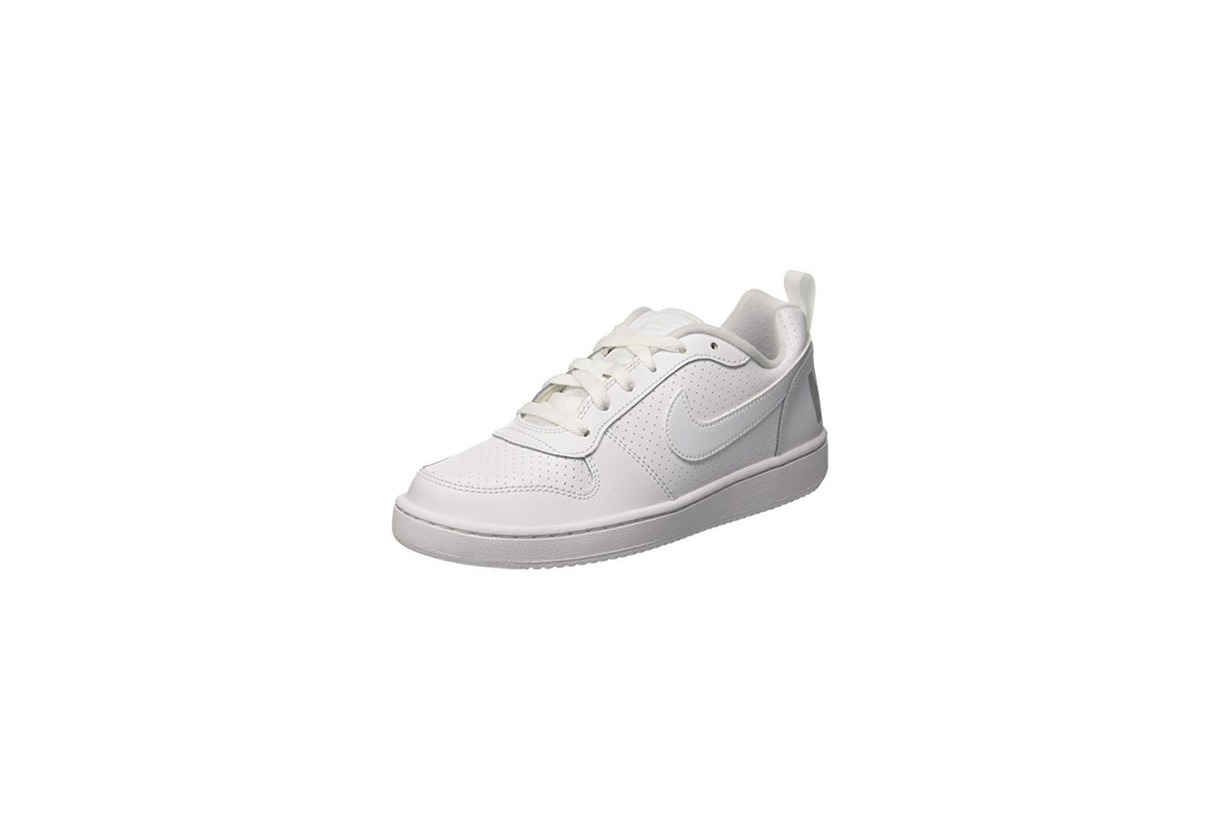 Moda Nike Court Borough Low Gs, Zapatillas de Baloncesto Unisex Niños, Blanco