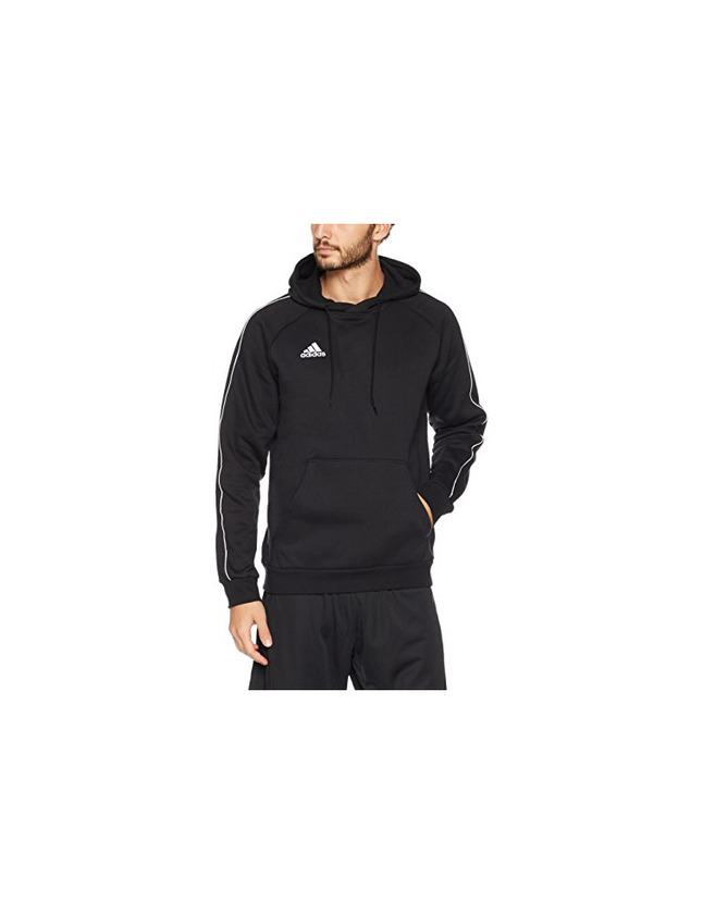 Social adidas Core18 Hoody Sudadera con Capucha, Hombre, Negro