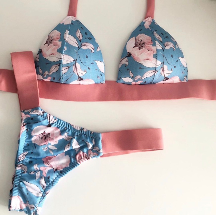 Product Bikini Flores azul