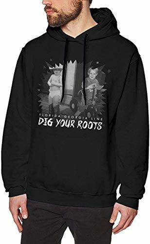 CINDYO Florida Georgia Line Dig Your Roots Mens Hoodies Hoodie Black