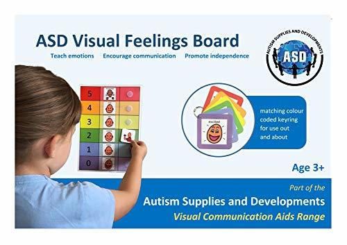 Autism Supplies & Developments Tablero y Llavero de plástico para Sentimientos visuales