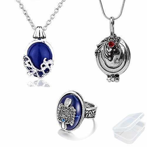 PPX The Vampire Diaries Daywalking Katherine Necklace Colgante Charm Necklace-Royal Blue y
