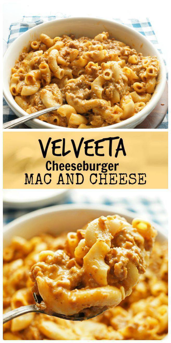 Fashion Velveeta cheesburger mac and cheese