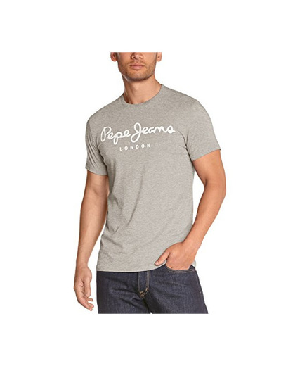 Pepe Jeans Original Stretch, Camiseta para Hombre, Gris