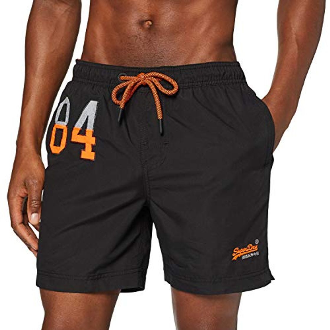 Product Superdry Water Polo Swim Short Pantalones Cortos, Negro