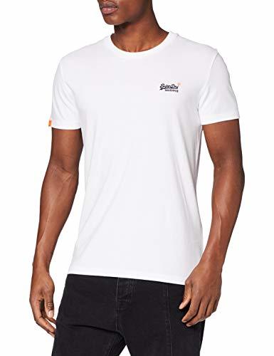Superdry Label Vntge Emb S/S tee Camiseta de Tirantes, Blanco