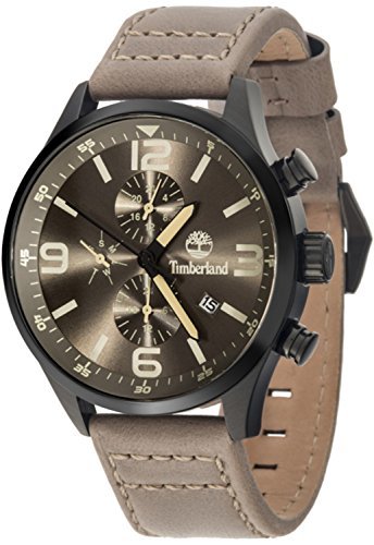 Social Timberland Rutherford Reloj para Hombre Analógico de Cuarzo con Brazalete de Piel