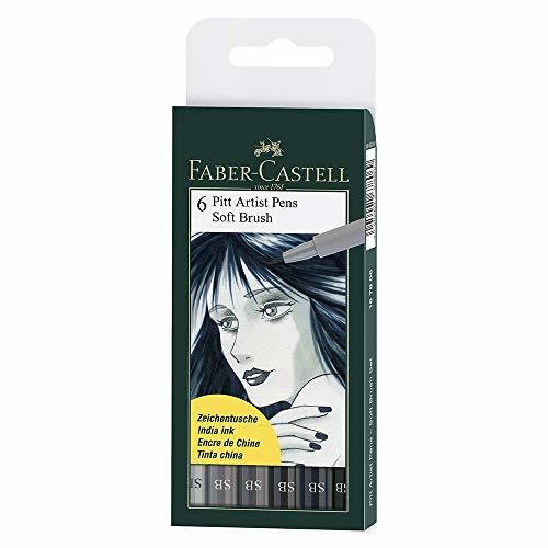 Electrónica 6 x Bolígrafos de Faber-Castell Pitt Artist