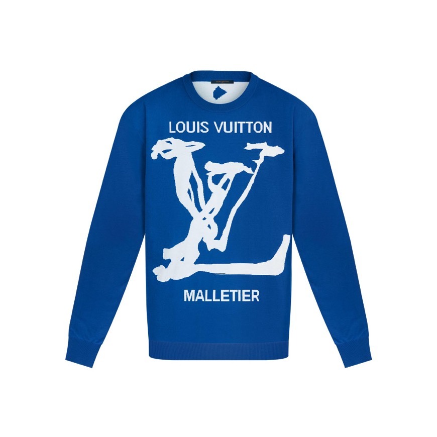 Fashion JERSEY CON MOTIVOS LV EN INTARSIA