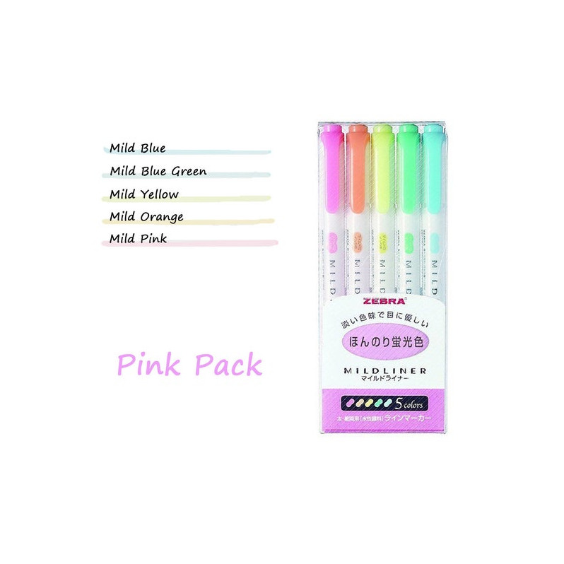 Product Zebra Mildliner-pink pack