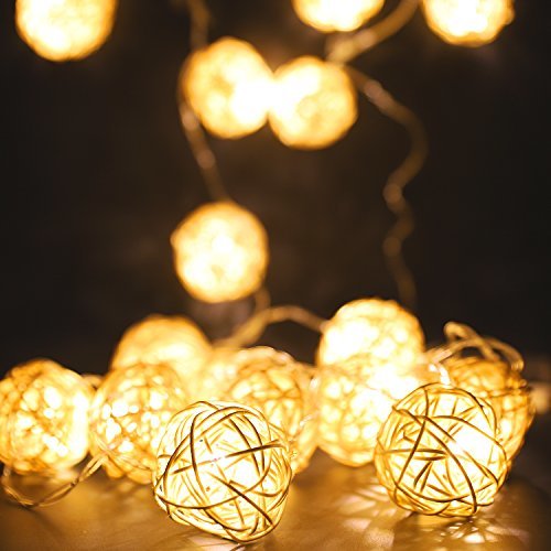 MoKo Cadena de Luces LED de Hilo Alimentado por Batería USB 3