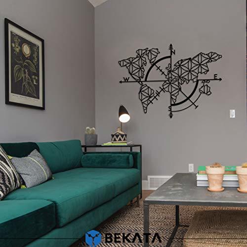 Bekata Colección de arte de pared de metal para sala de estar
