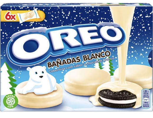 Oreo recheadas com chocolate branco