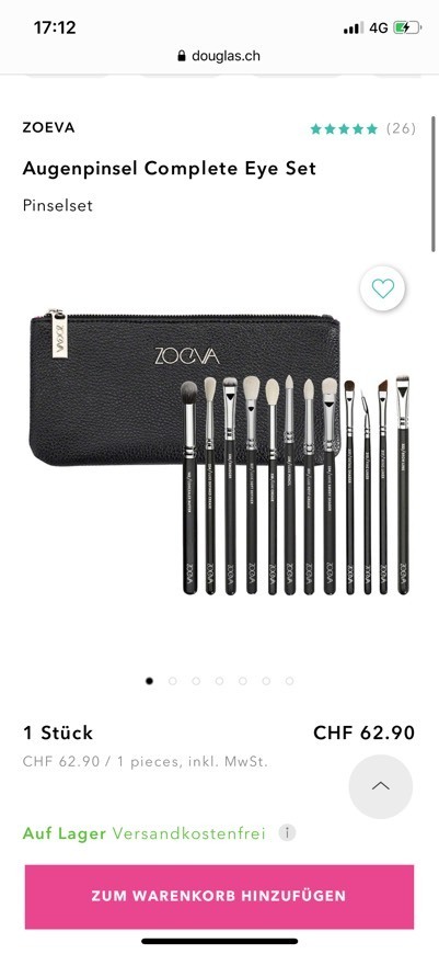 Producto ZOEVA Complete Eye Set Augenpinsel Pinselset