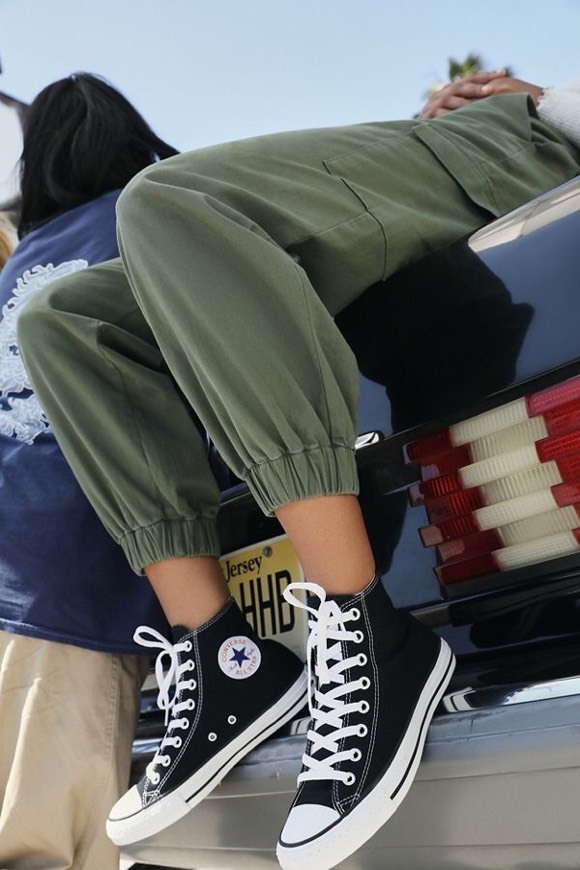Classic high top black converse 