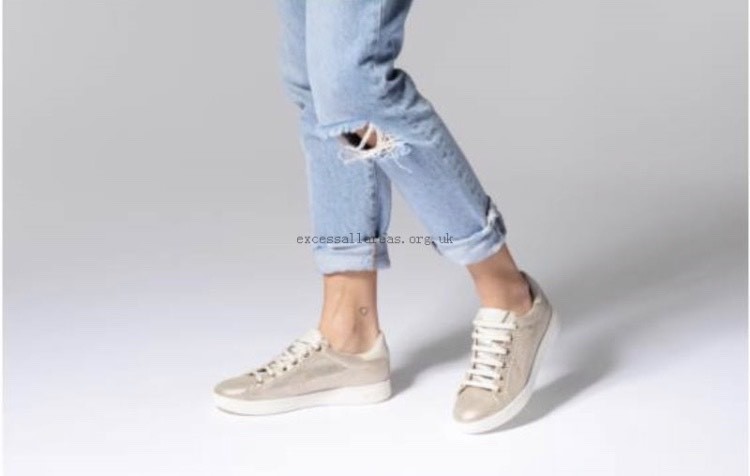 Gold Geox trainers 
