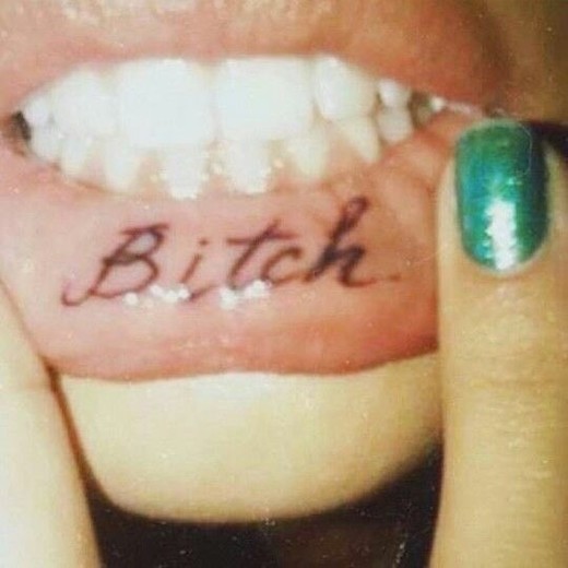 Lip tattoo