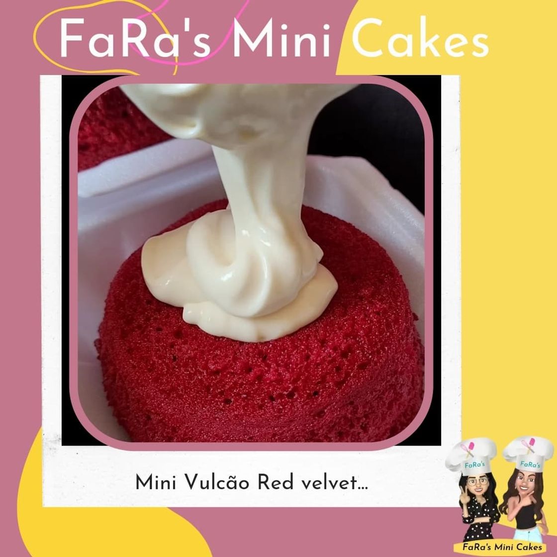 Restaurantes Bolo mini vulcão de Red Velvet 