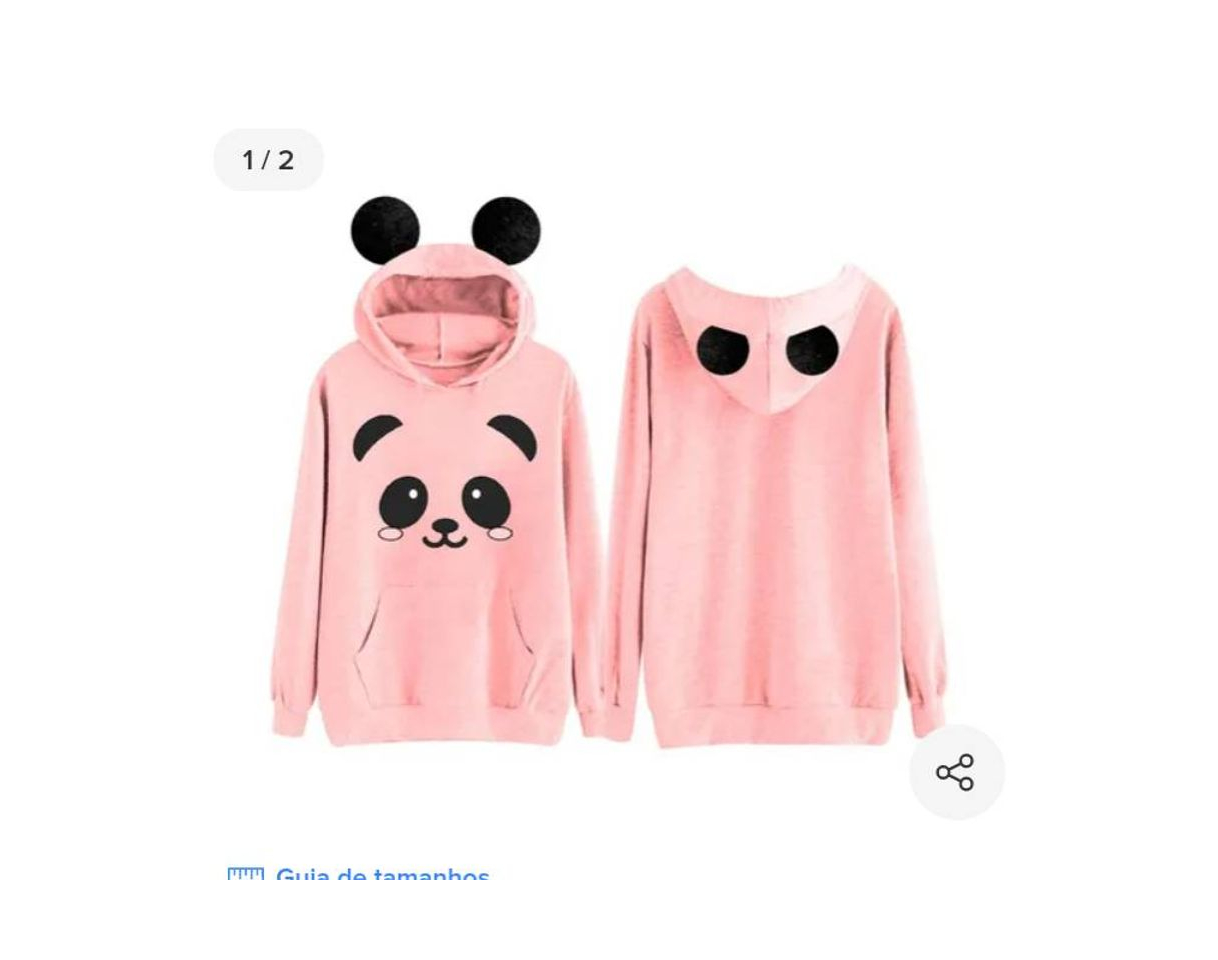 Fashion Moletom com orelhinhas panda