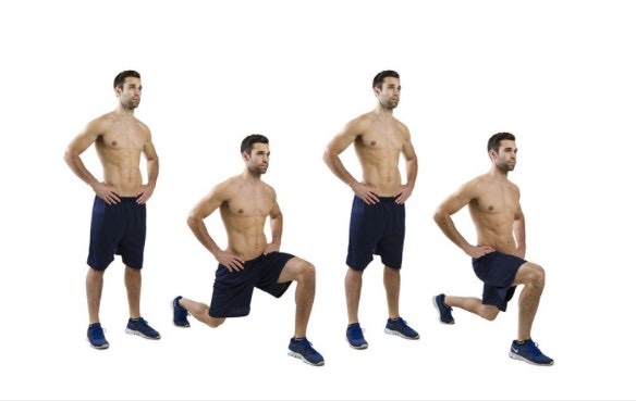 Lunges alternados 