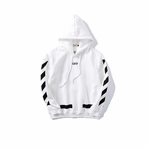 Fashion Street Trendy Fashion Hip Pop Off Plus Velvet White Hood Sweater Sweatshirt