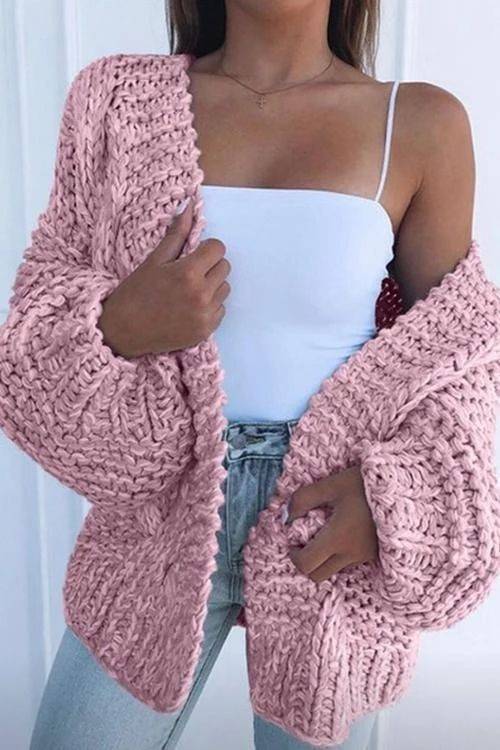 Productos Puff Sleeve Loose Cardigan