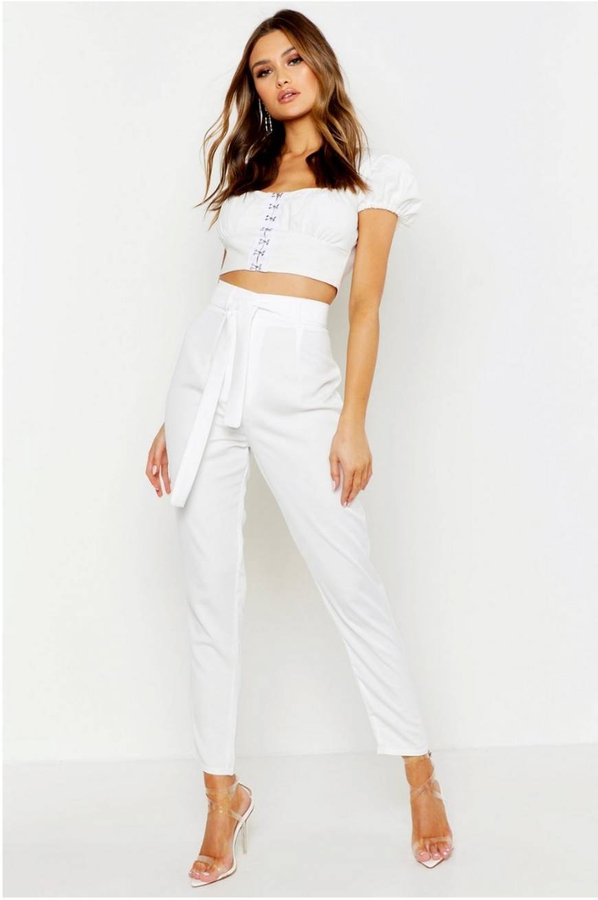 Productos Tie Waist Woven Waist Slimline Pants