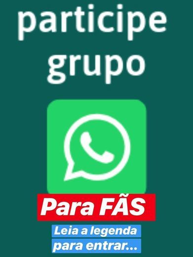 App GRUPO DE FÃS WHATSAPP (leia a legenda para entrar)