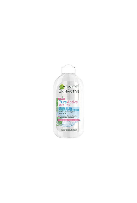 Social Garnier Skin Active Pure Sensitive Tónico en Gel Anti-Imperfecciones para Piel Sensible