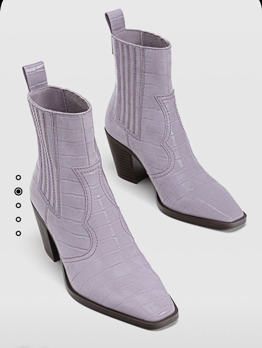 Moda Botines cowboy color block purple 💜