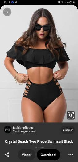 Crystal beach two piece swimsuit black 💥