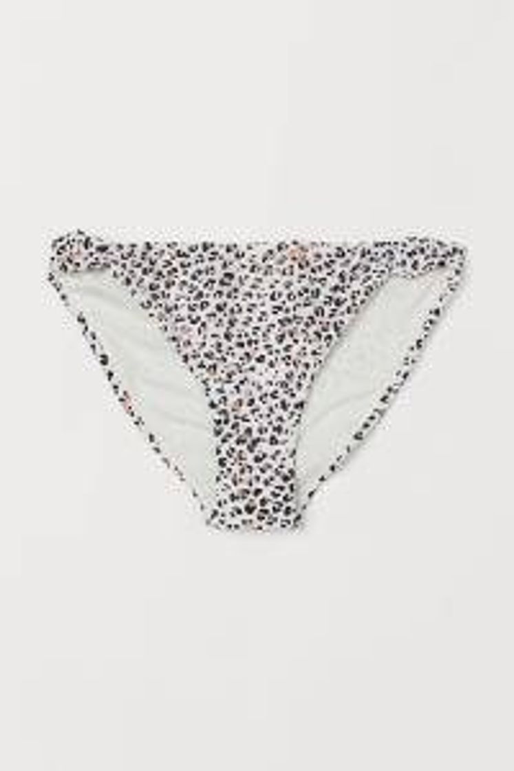 Moda Braga de bikini. Estampado de leopardo blanco.