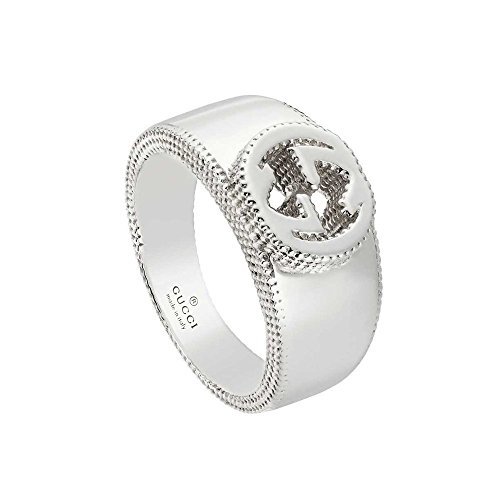 Lugar Gucci ybc479228001011 - Anillo de Plata Entrelazado 5 1/2