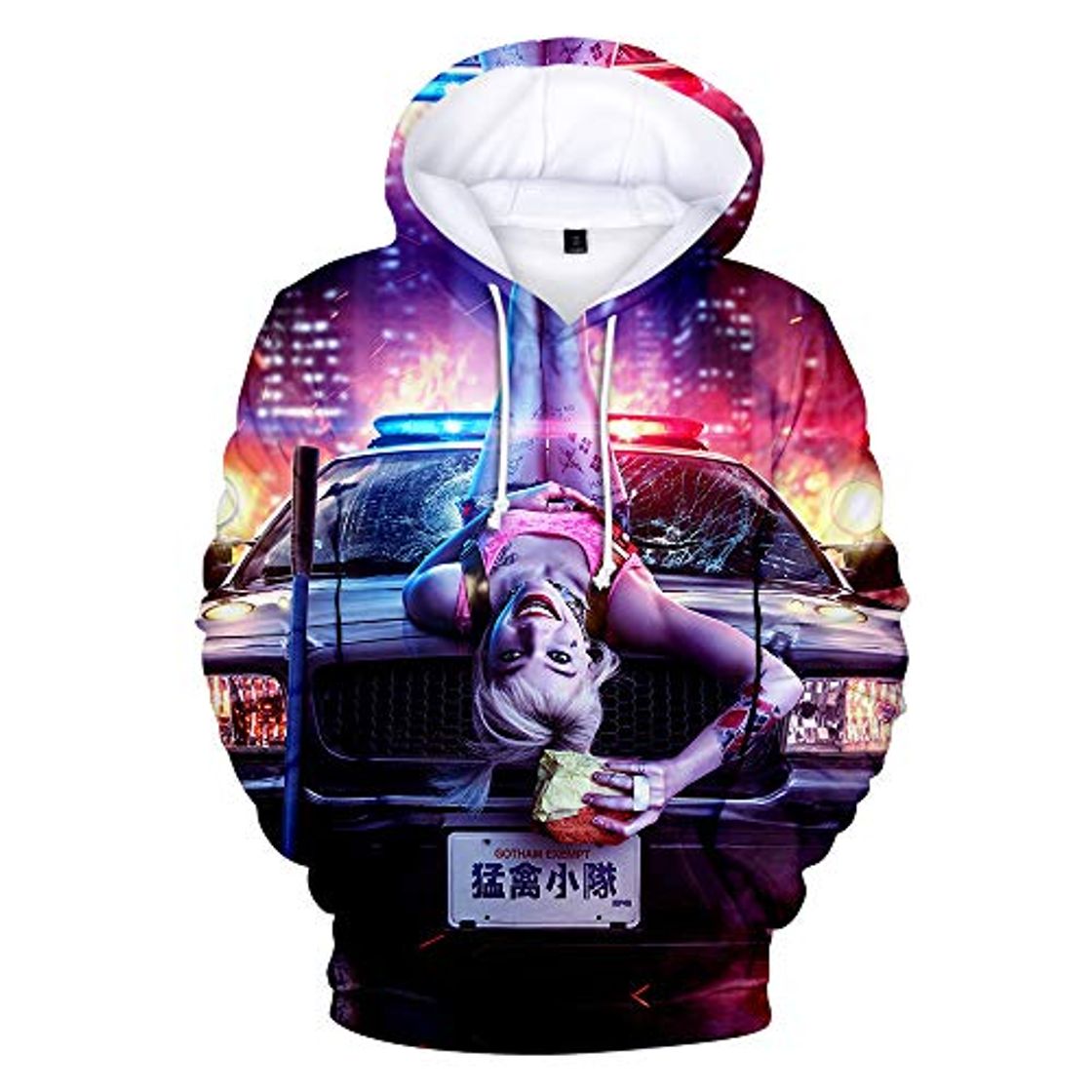 Product Harley Quinn Hoodie Costume Joker 3D Impreso Película Cosplay Chaqueta Jersey de Manga Larga Sudadera para Hombres Mujeres