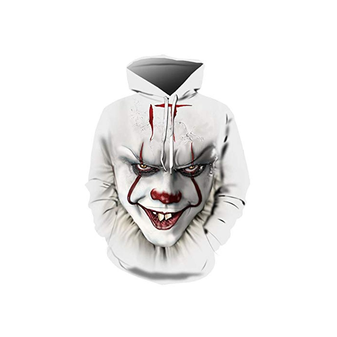 Productos Otoño Invierno Negro Joker Sudadera con Capucha Mujer Hombre 3D Impresión Stephen King IT Hoodies Bolsillo