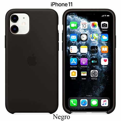 Electronic Funda Silicona para iPhone 11 Silicone Case, Logo Manzana, Textura Suave, Forro