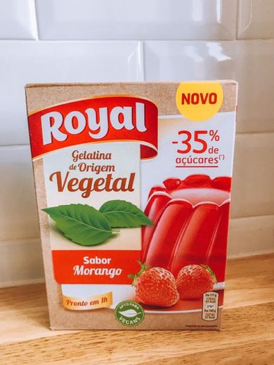 Royal gelatina de origem vegetal morango