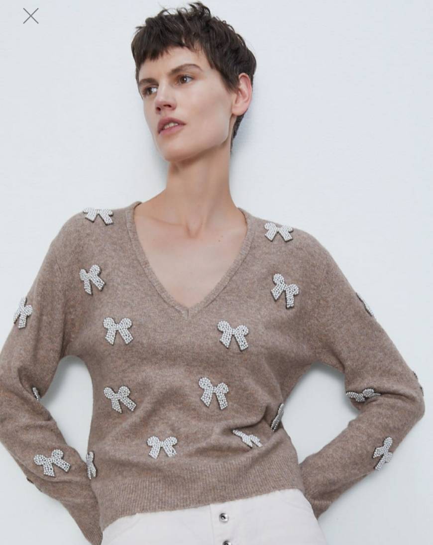 Social Camisola de Malha com laços zara