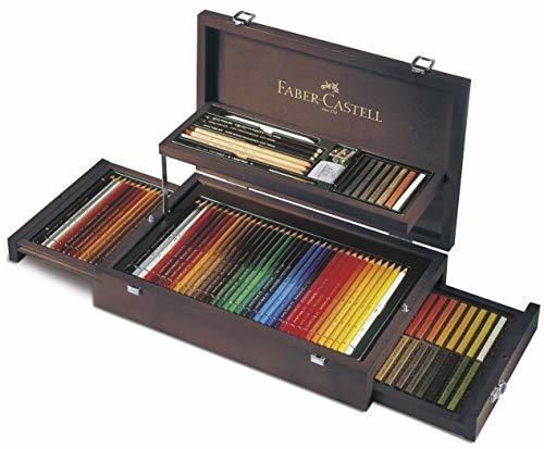 Faber-Castell 110086 - Estuche de madera de 108 piezas con equipo básico