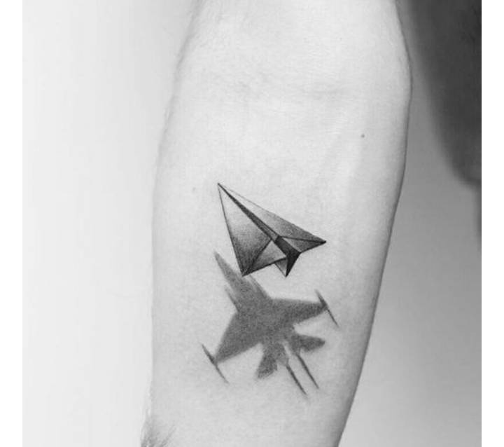 Tattoo Paper airplane