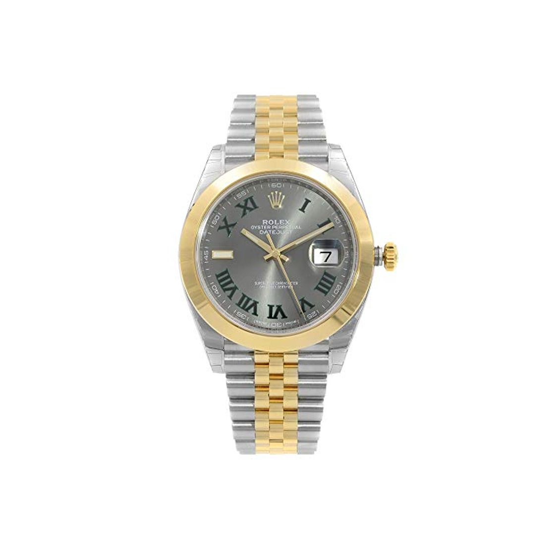 Fashion Rolex Datejust 41 Inoxidable Acero y 18 K Amarillo Oro ostra Reloj Negro Dial 126303