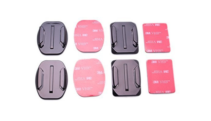 Electronic 8-Piece Flat Surface Mounting Set Curved Adhesive Mount Adaptor Plate for GOPRO