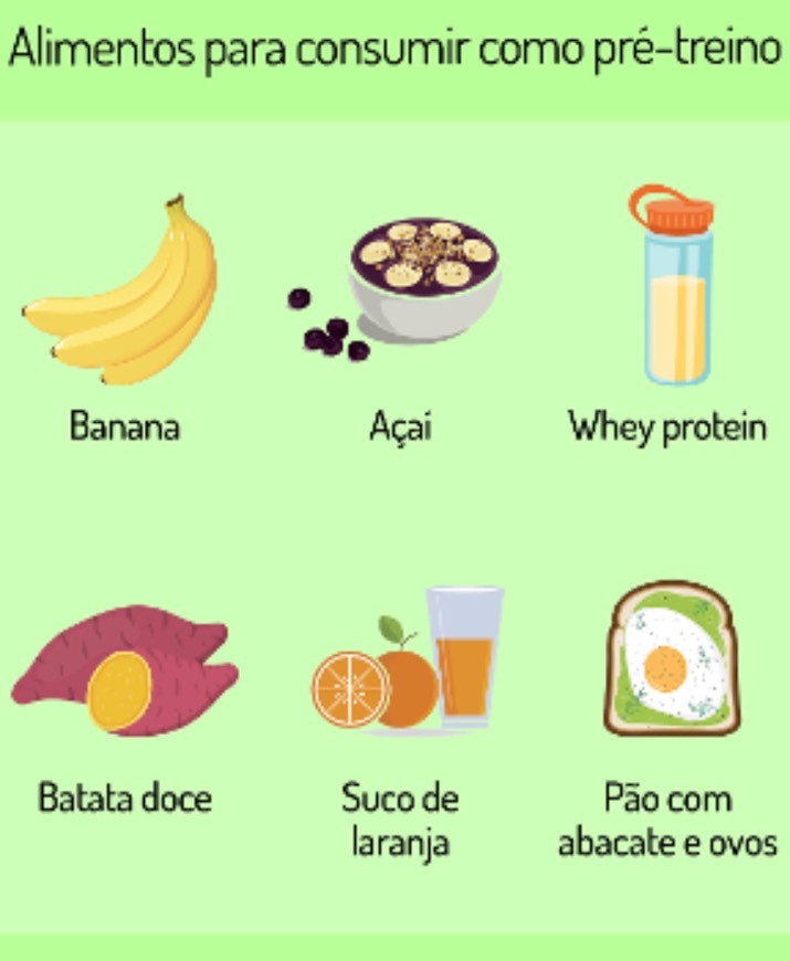 Fashion Alimentos a consumir como pre treino 