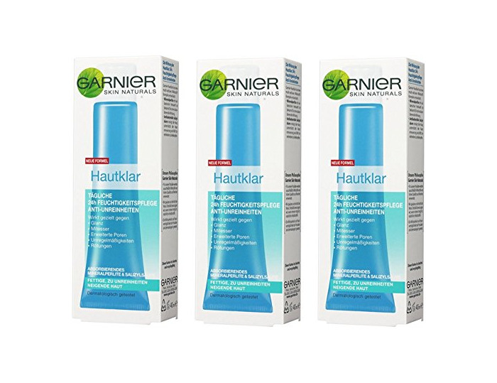 Belleza Crema hidratante facial de Garnier 24 h anti impurezas para pieles grasas