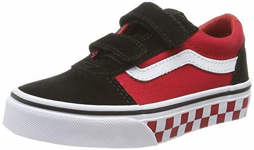 Fashion Vans Ward V-Velcro Suede, Zapatillas para Niños, Multicolor