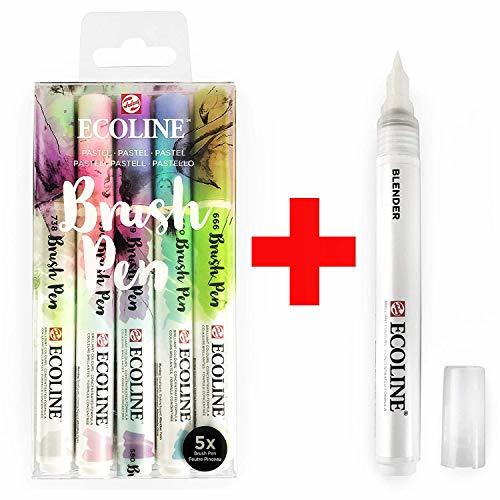 Social Royal Talens Ecoline Líquido Acuarela Dibujo Pintura Rotuladores Pincel - Pastel Set