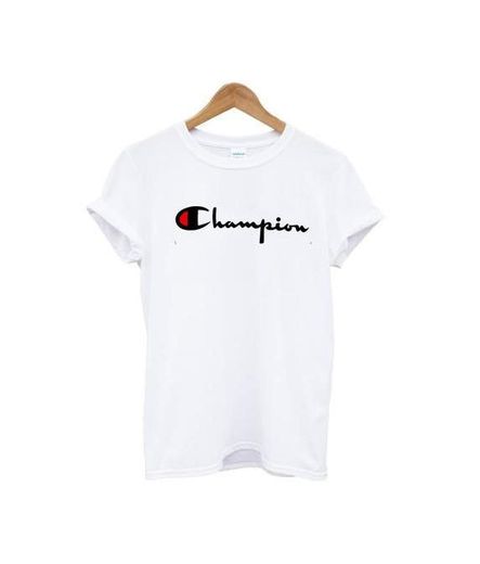 Champion Classic Logo para Hombre Camiseta, Negro