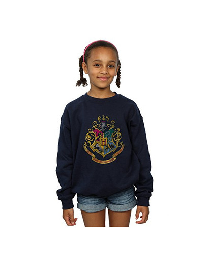 HARRY POTTER niñas Hogwarts Distressed Crest Camisa De Entrenamiento 12-13 Years Armada