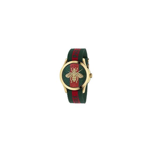 Gucci Reloj Análogo clásico para Unisex de Cuarzo con Correa en Nailon