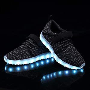 Moda ByBetty Unisex Ni?os Zapatillas LED USB Carga para los Ni?os y los